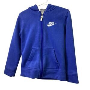 Nike Boys Size 4 Full Zip Long Sleeve Cotton Blend Sweatshirt Hoodie Jacket